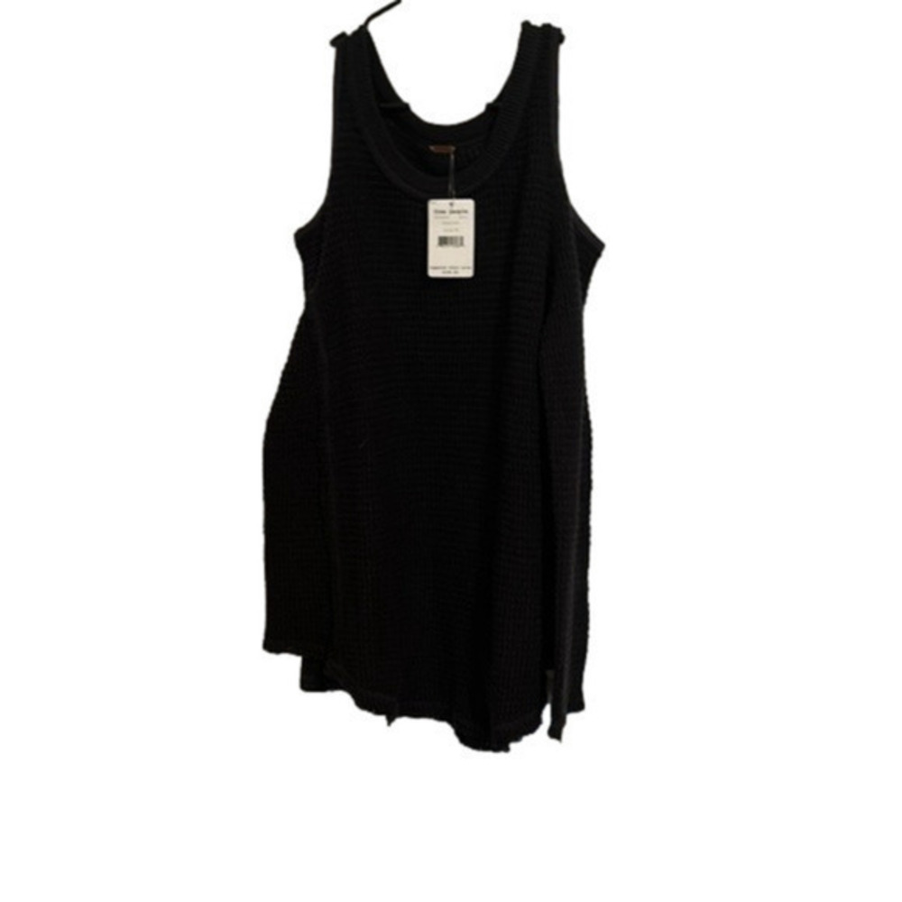Free People Black Cold Shoulder Sweater NWT